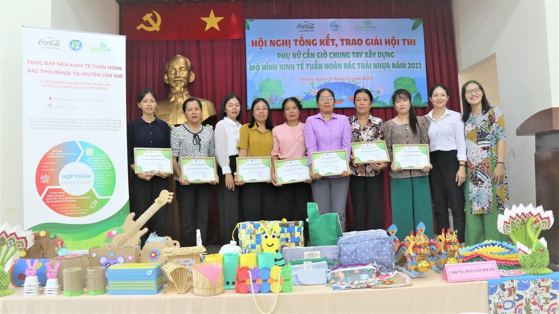 GreenHub tổng kết, trao giải hội thi “Phụ nữ Cần Giờ chung tay xây dựng mô hình kinh tế tuần hoàn rác thải nhựa 2023”